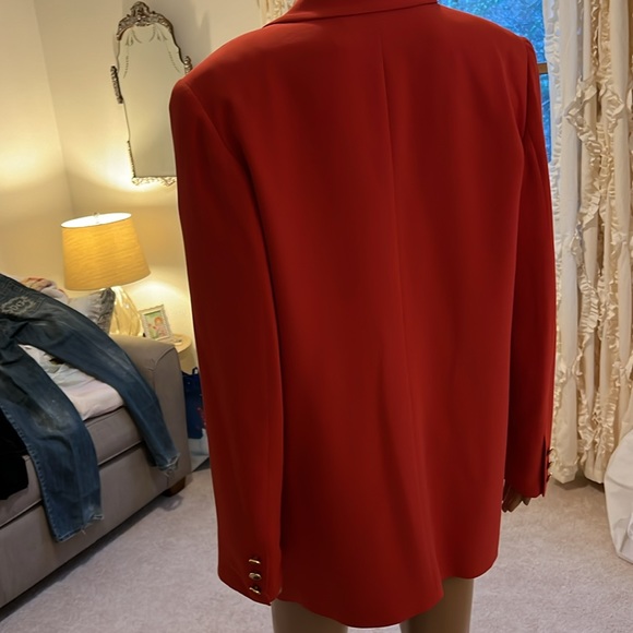 Nygard 100% Silk Women’s Orange Suit Jacket Like New, Lined, Lapel, Size 10 - Picture 6 of 11